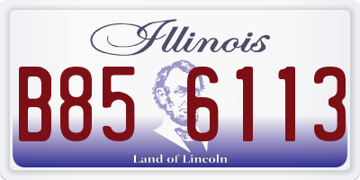 IL license plate B856113