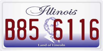 IL license plate B856116