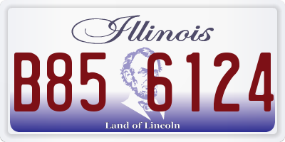 IL license plate B856124