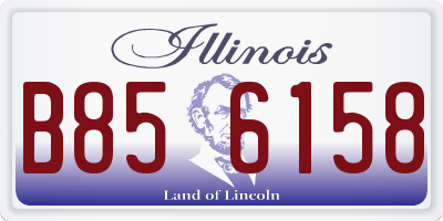 IL license plate B856158