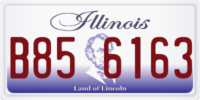 IL license plate B856163