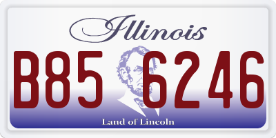 IL license plate B856246