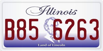 IL license plate B856263