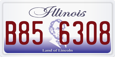 IL license plate B856308
