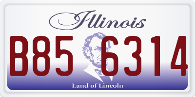 IL license plate B856314