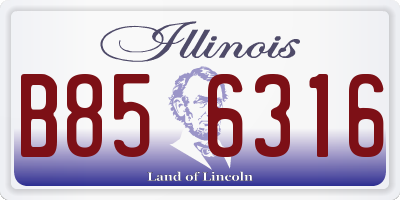 IL license plate B856316