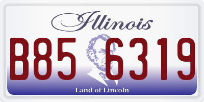 IL license plate B856319