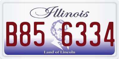 IL license plate B856334