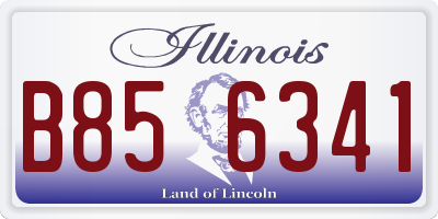 IL license plate B856341