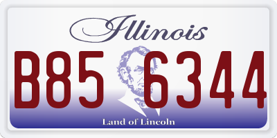 IL license plate B856344