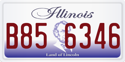 IL license plate B856346