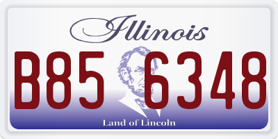 IL license plate B856348