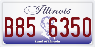 IL license plate B856350