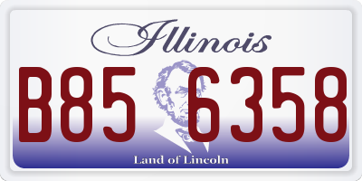 IL license plate B856358
