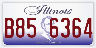 IL license plate B856364