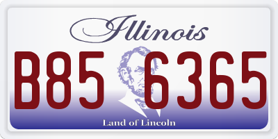 IL license plate B856365
