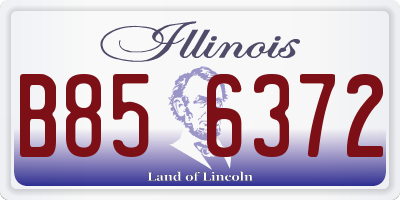 IL license plate B856372