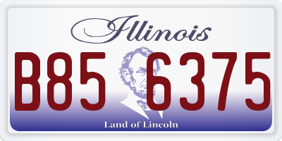 IL license plate B856375