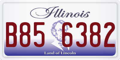 IL license plate B856382