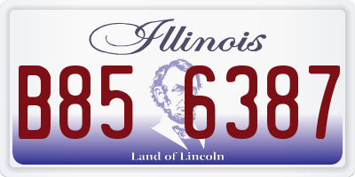IL license plate B856387