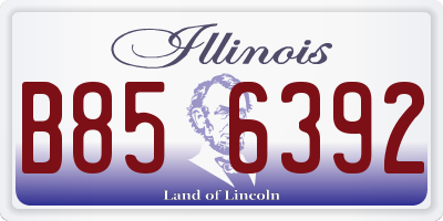 IL license plate B856392