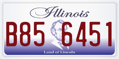 IL license plate B856451