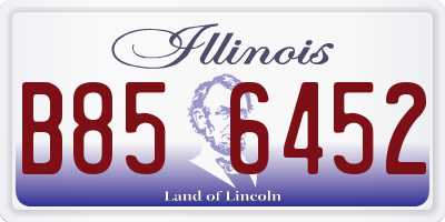 IL license plate B856452