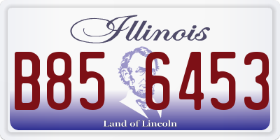 IL license plate B856453