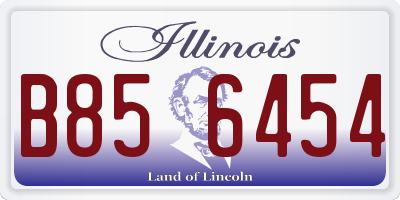 IL license plate B856454