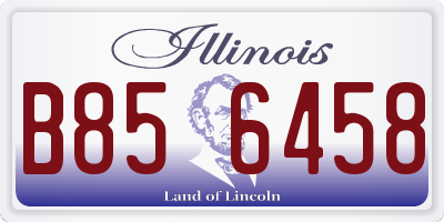 IL license plate B856458