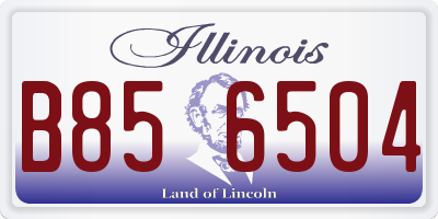 IL license plate B856504