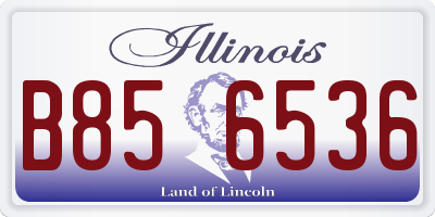 IL license plate B856536