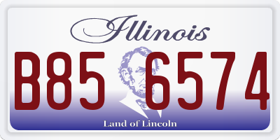 IL license plate B856574