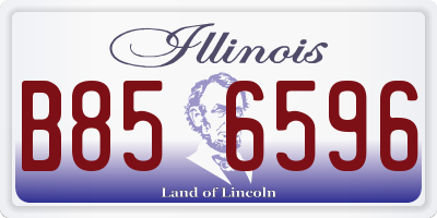 IL license plate B856596