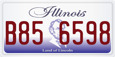 IL license plate B856598