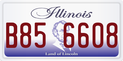 IL license plate B856608