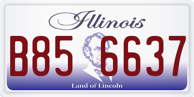 IL license plate B856637