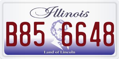 IL license plate B856648