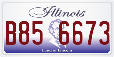 IL license plate B856673