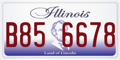 IL license plate B856678