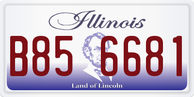 IL license plate B856681