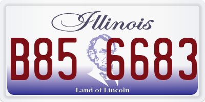 IL license plate B856683