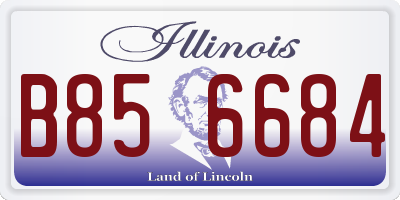 IL license plate B856684