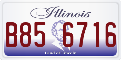 IL license plate B856716