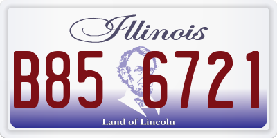 IL license plate B856721