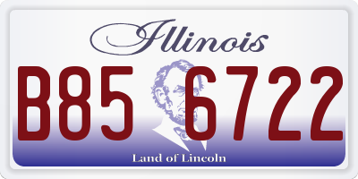 IL license plate B856722