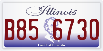 IL license plate B856730
