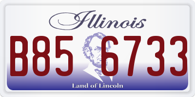 IL license plate B856733