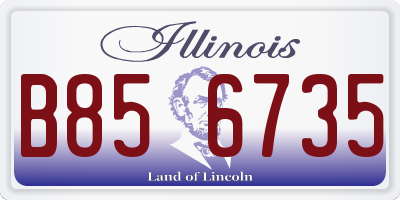 IL license plate B856735