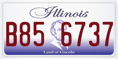 IL license plate B856737